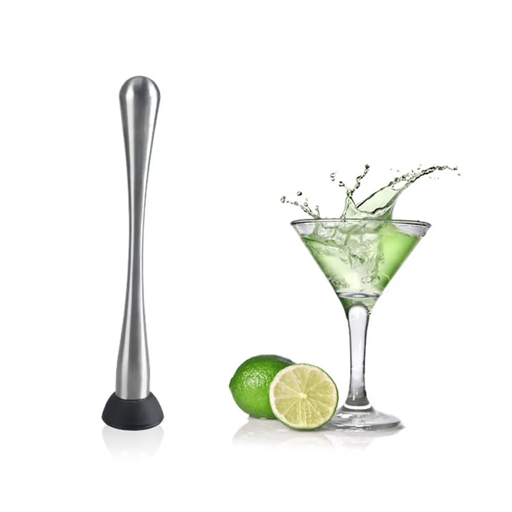 Cocktail Muddler Stainless Steel 26Cm with Mixing Spoon Bar 