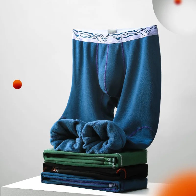 Мужские теплые брюки на толстом флисе, мужские молодежные брюки из хлопчатобумажной шерсти, осенние брюки, мужские леггинсы, цельный предмет.