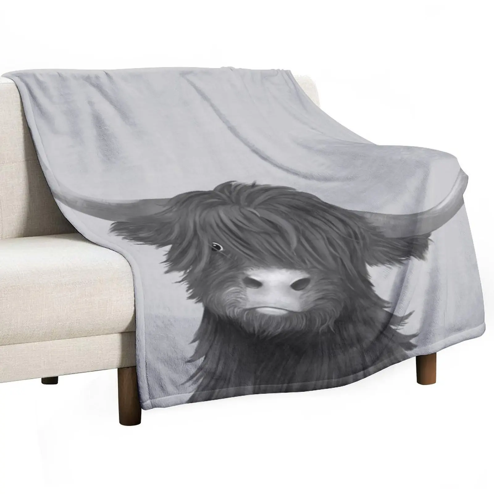 Cute Highland Cow Throw Blanket Luxury blankets ands For Baby for babies Blankets 3