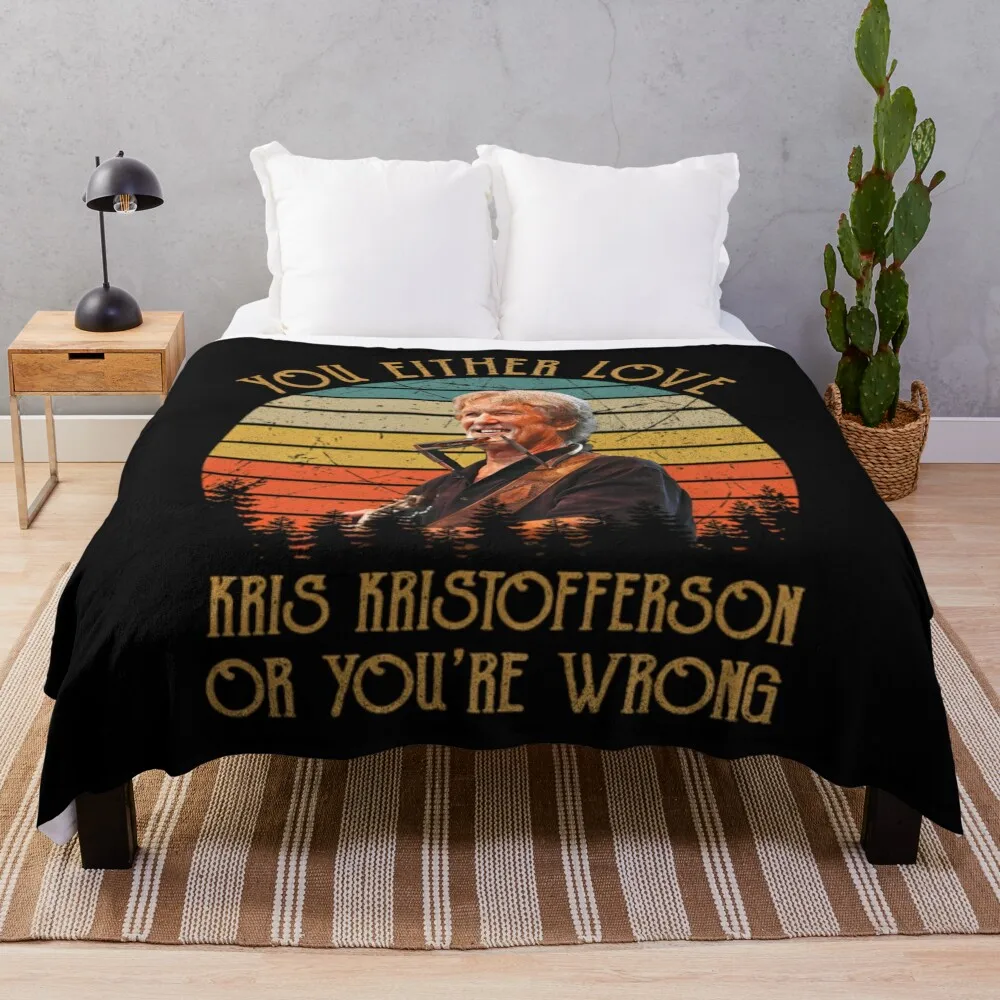 

kris kristofferson Throw Blanket Polar Bed Vintage Blankets