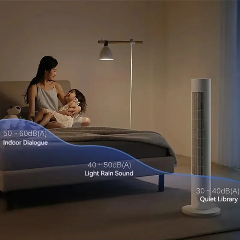 2025 NEW XIAOMI MIJIA Smart DC Inverter Tower Fan 2 Portable Fan Appointment Timing Low Noise APP Control 150° Oscillation Range