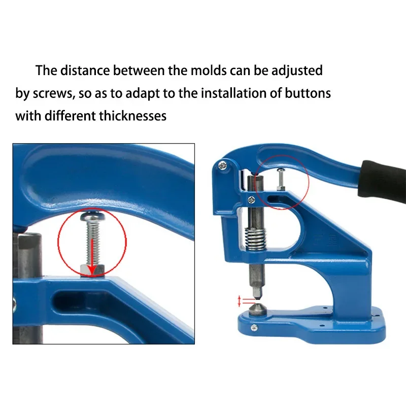 핸드 펀치 프레스 기계 또는 금속 다이, 스냅 버튼용 도구 몰드, 가죽 공예 의류 가방 청바지 재봉 액세서리