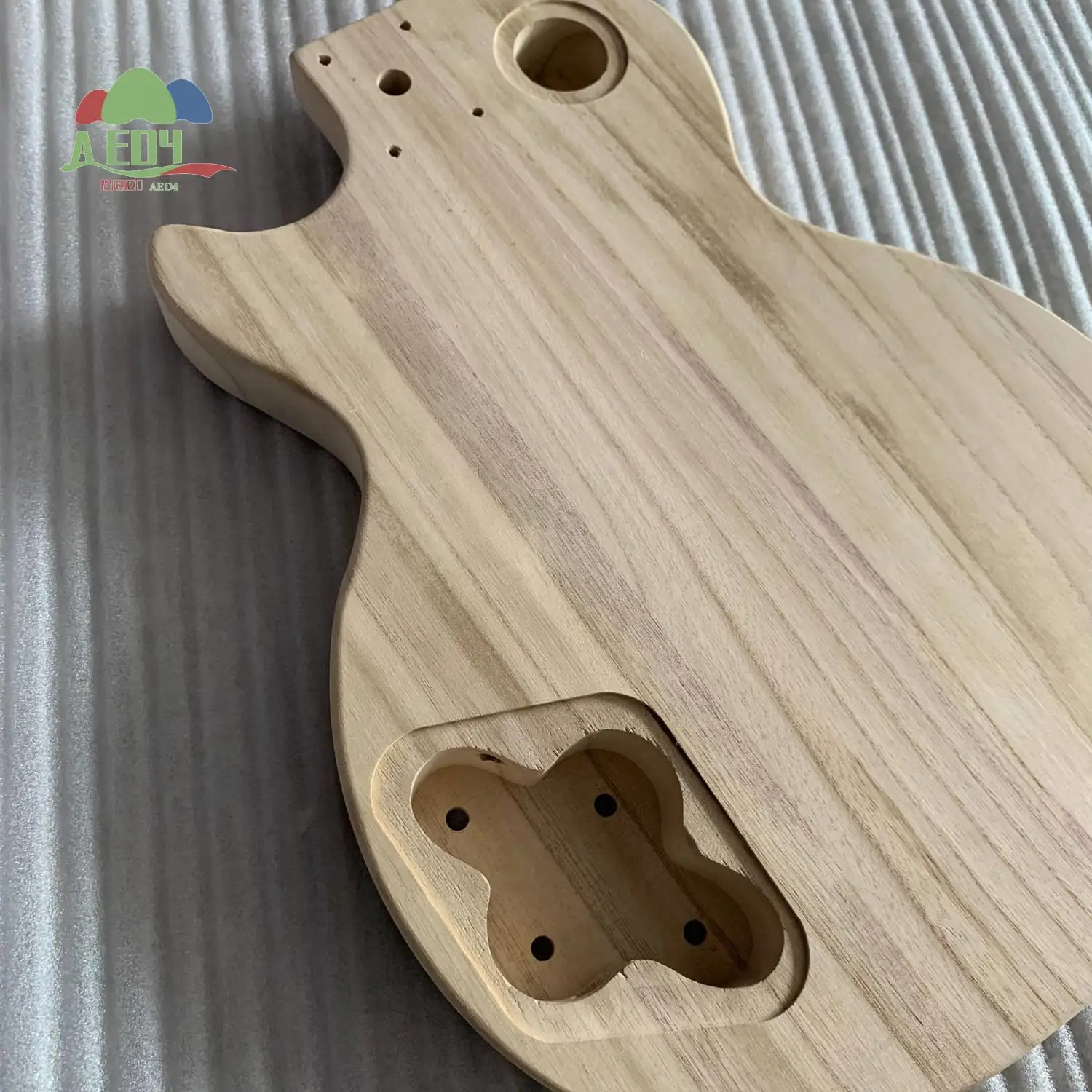 

AED4-Unfinished Handcrafted Guitar Body Candlenut Wood Electric Guitar Body Guitar Barrel Replacement Parts