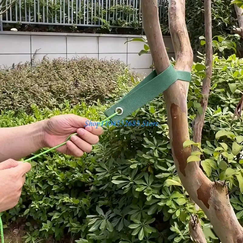 Y6GD Green Recyclable Ground Stake Dowels Set 30cm Size Iron Nylon with 40cm Straps for Flexible Outdoor Use Long Lasting