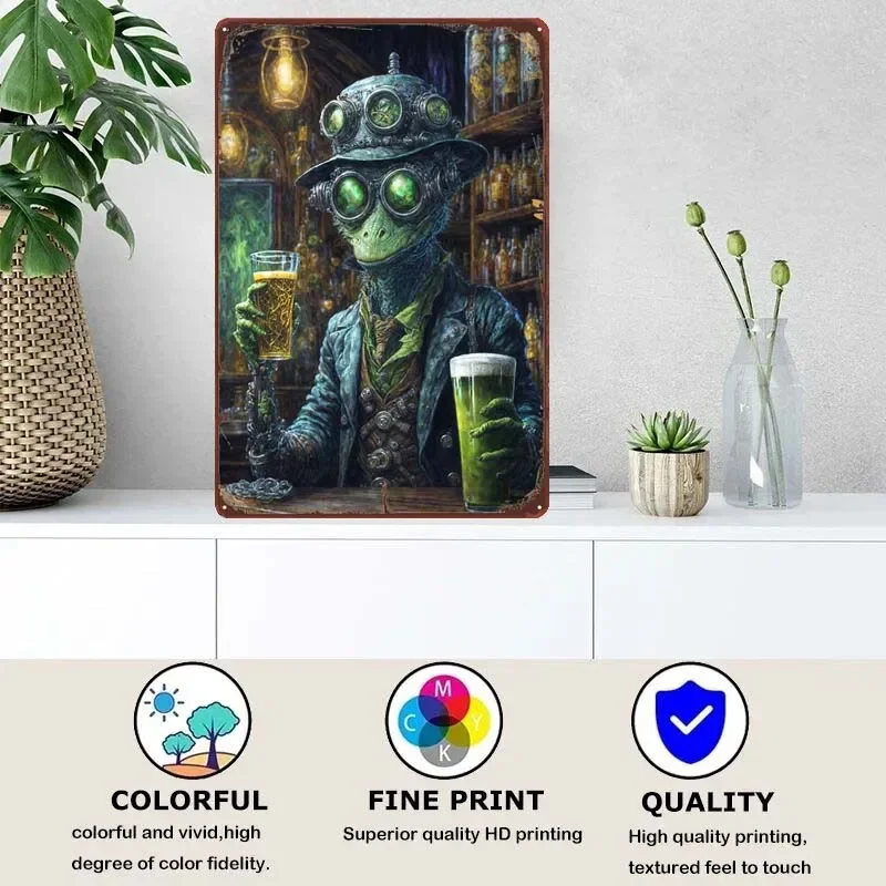 Alien Ales Beer Beyond Wall Decoration Vintage Metal Signs for Wall Art Decoration Decor for Room Tin Plates Metal Poster Retro