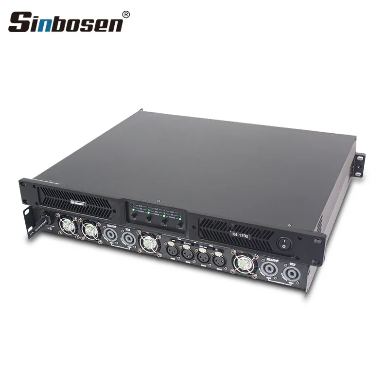 Sound Outdoor 1700 Watts 1u Class D 4 Channel Digital Power Amplifier Audio