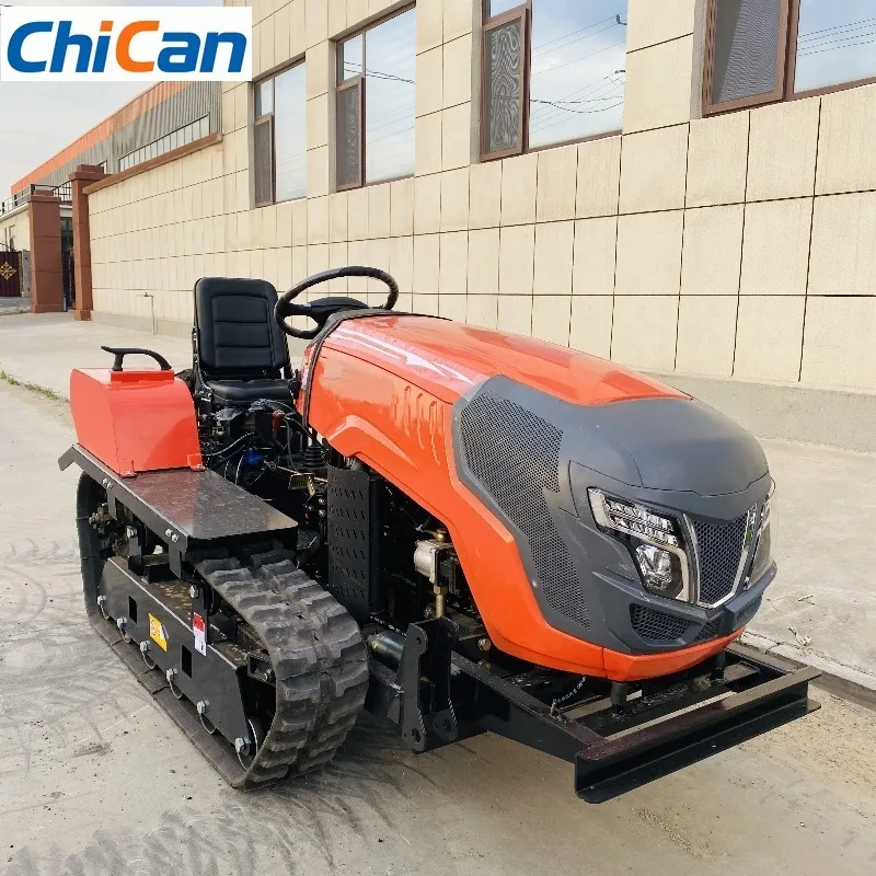 

【Upgraded】Customization 50HP Crawler Tractor Functional Rubber Track Tractor with Accessories