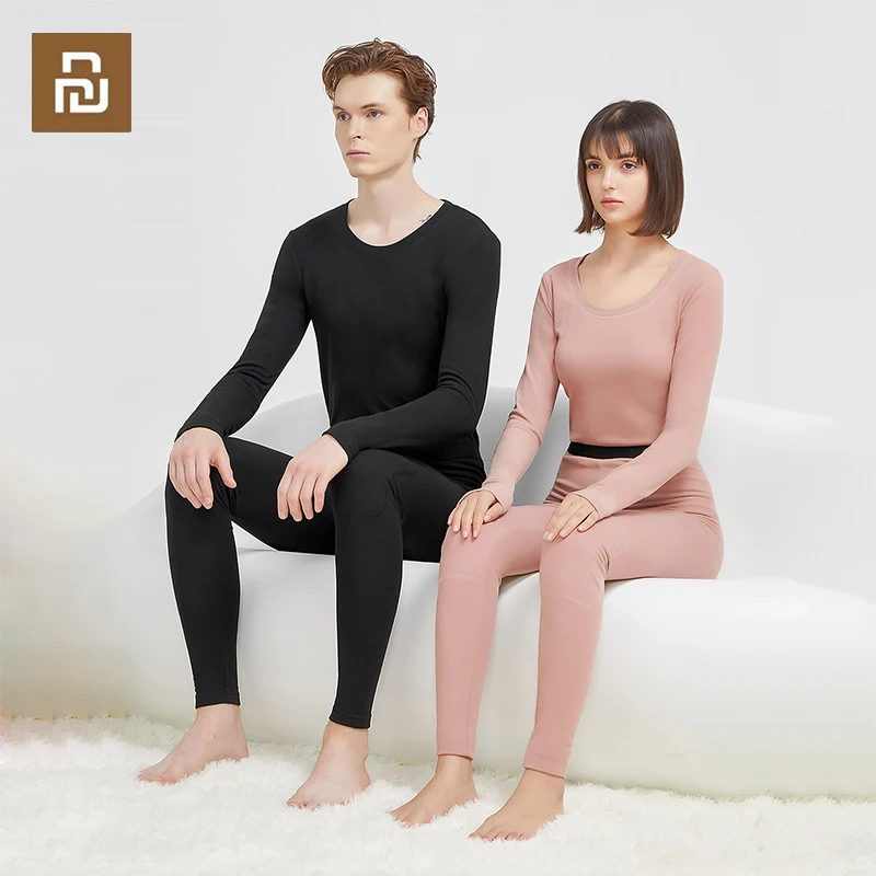 

Youpin Supield Aerogel Cold-resistant Thermal Underwear Suit Men Women Far-infrared Heating Winter Thick Velvet Warm Lingerie