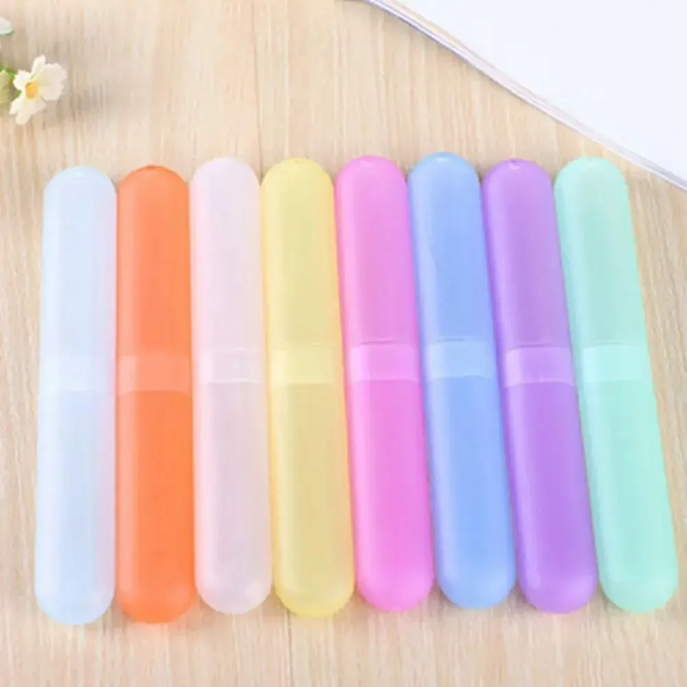 Travel Portable Toothbrush Box Breathable Toothbrush Storage Box Frosted Dustproof Toothbrush Protection Boxes Cover