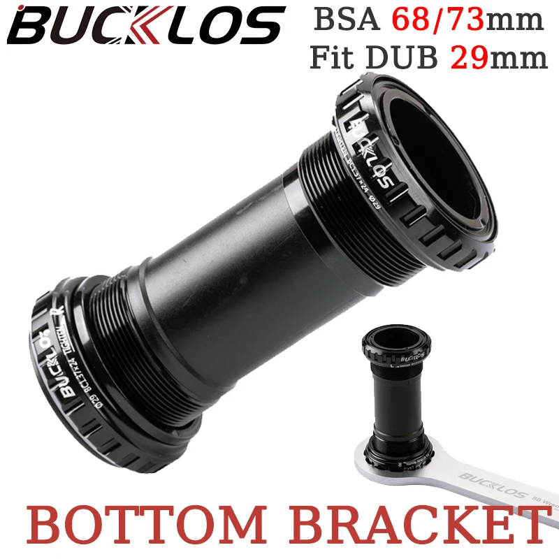 

BUCKLOS Bike Bottom Bracket Fit 29mm BSA 68/73mm Road Bicycle BB for SRAM DUB Crankset CNC Process Bottom Bracket Bike Parts