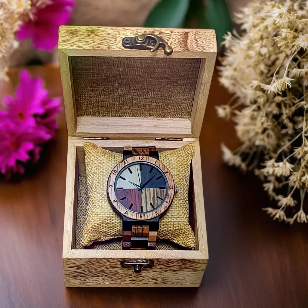 Men\'s Wrist Watch for Men Personalised Clock Colorful Wooden Timepieces Wood Watches reloj masculinoLogo Customize Dropshipping