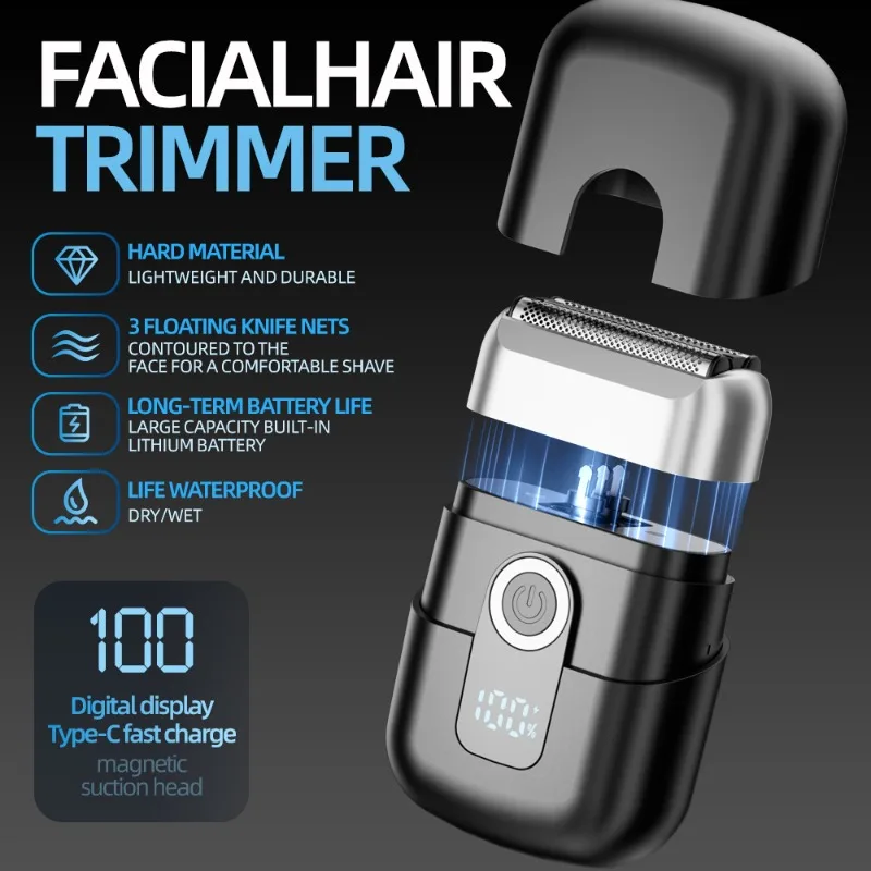 ماكينة حلاقة كهربائية جديدة لعام 2026 ماكينة حلاقة محمولة للسفر مقاومة للماء للاستخدام المنزلي