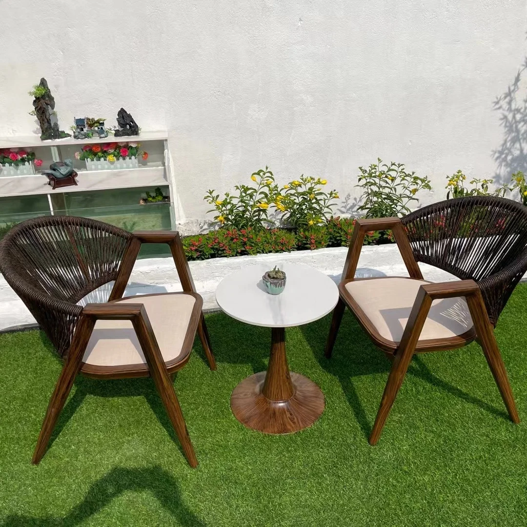 Outdoor Rattan Mesa De Café E Cadeira Set