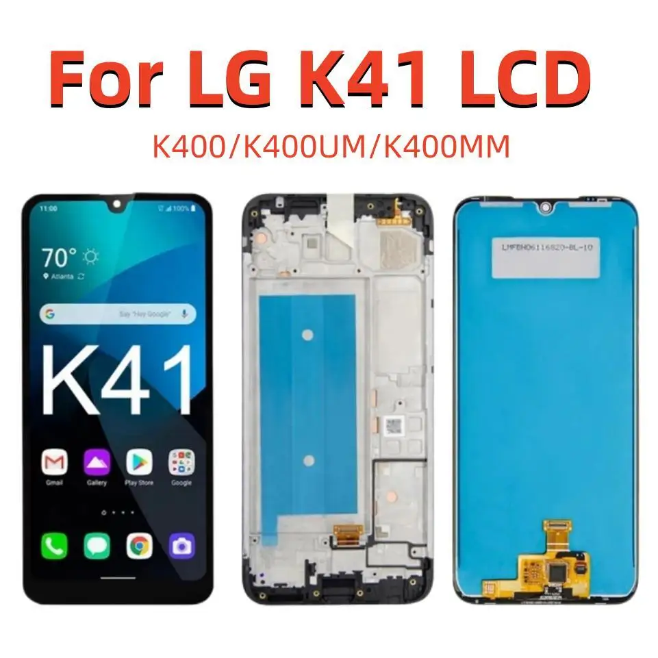 

6.5" LCD Display Touch Screen For LG K41 K400 K400UM K400MM LCD Digitizer Assembly With Frame Phone Part Replacement