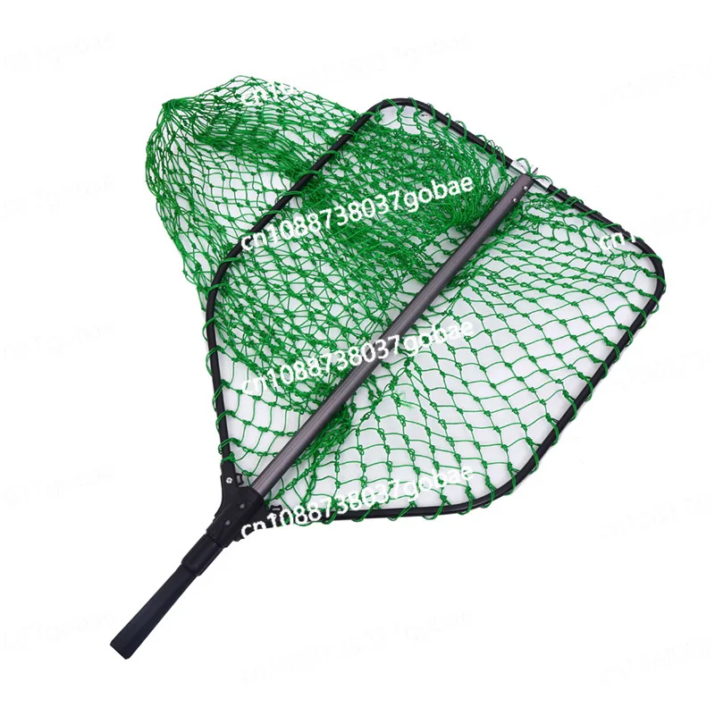 Large Aluminum Alloy Fishing Net Fish Landing Hand Net Foldable Collapsible Telescopic Pole Handle Fishing Tackle 1m-2.25m