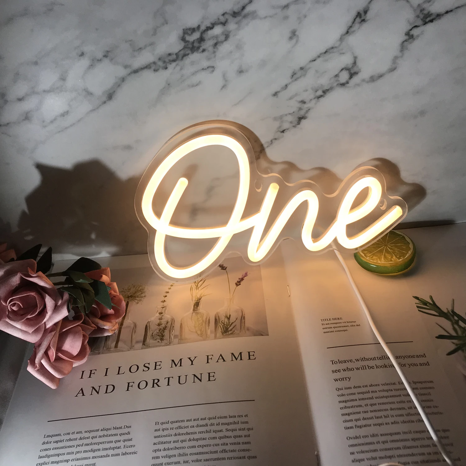 One Led Neon sign,1st Birthday Neon Light with USB Interefece,One Led Light for Birthday Party,Gifts,Baby Decor,Wedding