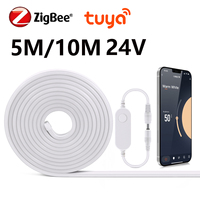 Smart ZigBee 3.0 24V LED Strip Neon Light Work with Tuya HUB Bridge Echo Plus APP/Alexa Voice Control Ambiance Wifi Lamp 10m 5m