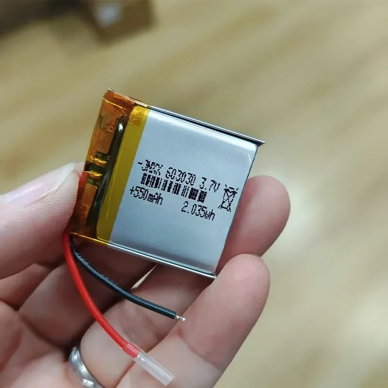 3.7V Rechargeable Polymer Lithium Battery 603030 550mAh for Bluetooth Speaker Warm Clothing Smart Water Cup Rechargeable Battery
