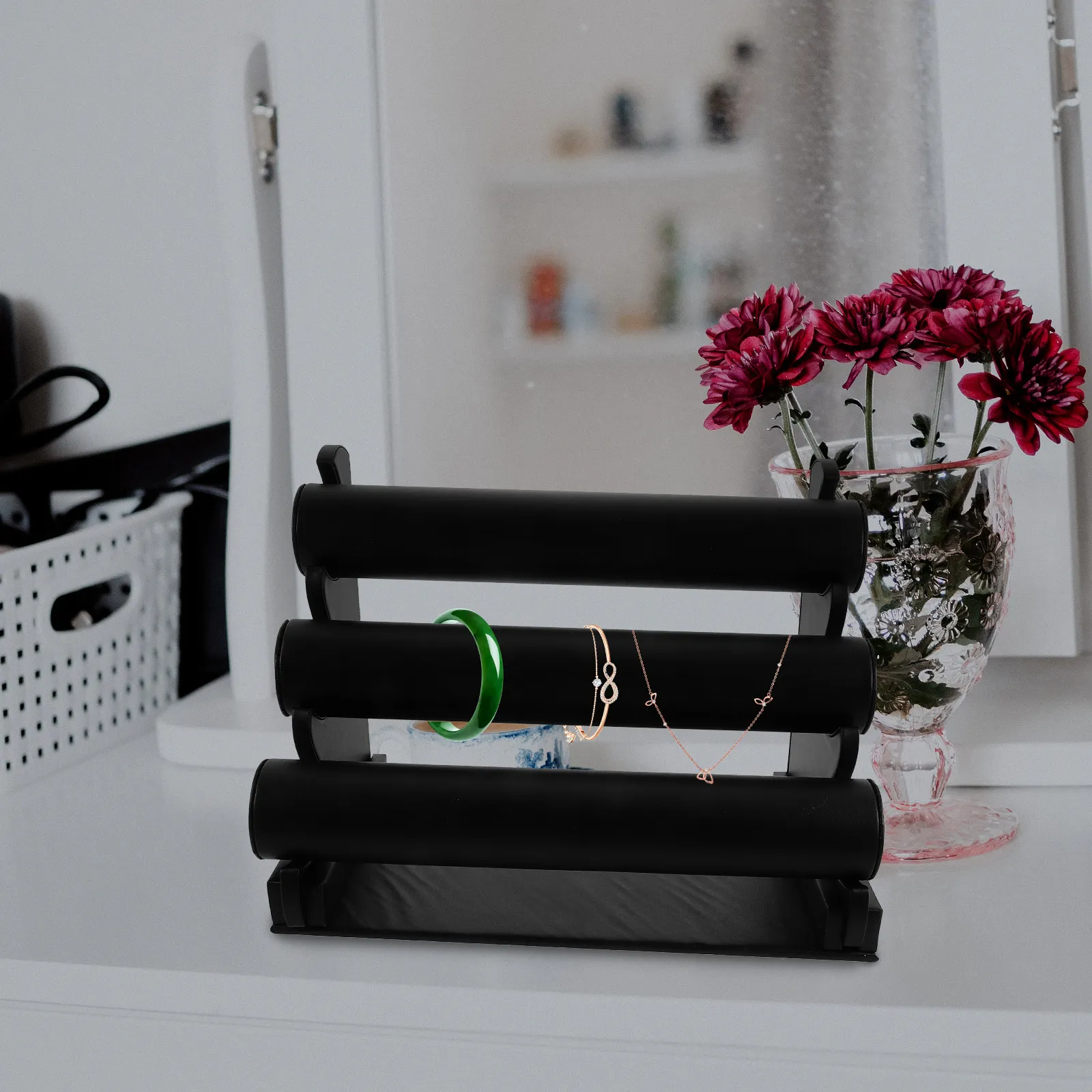 

Detachable 3 Tier Bracelet Bangle Display Stand Organizer for Bracelets Watches Hair Ties Jewelry Display Rack
