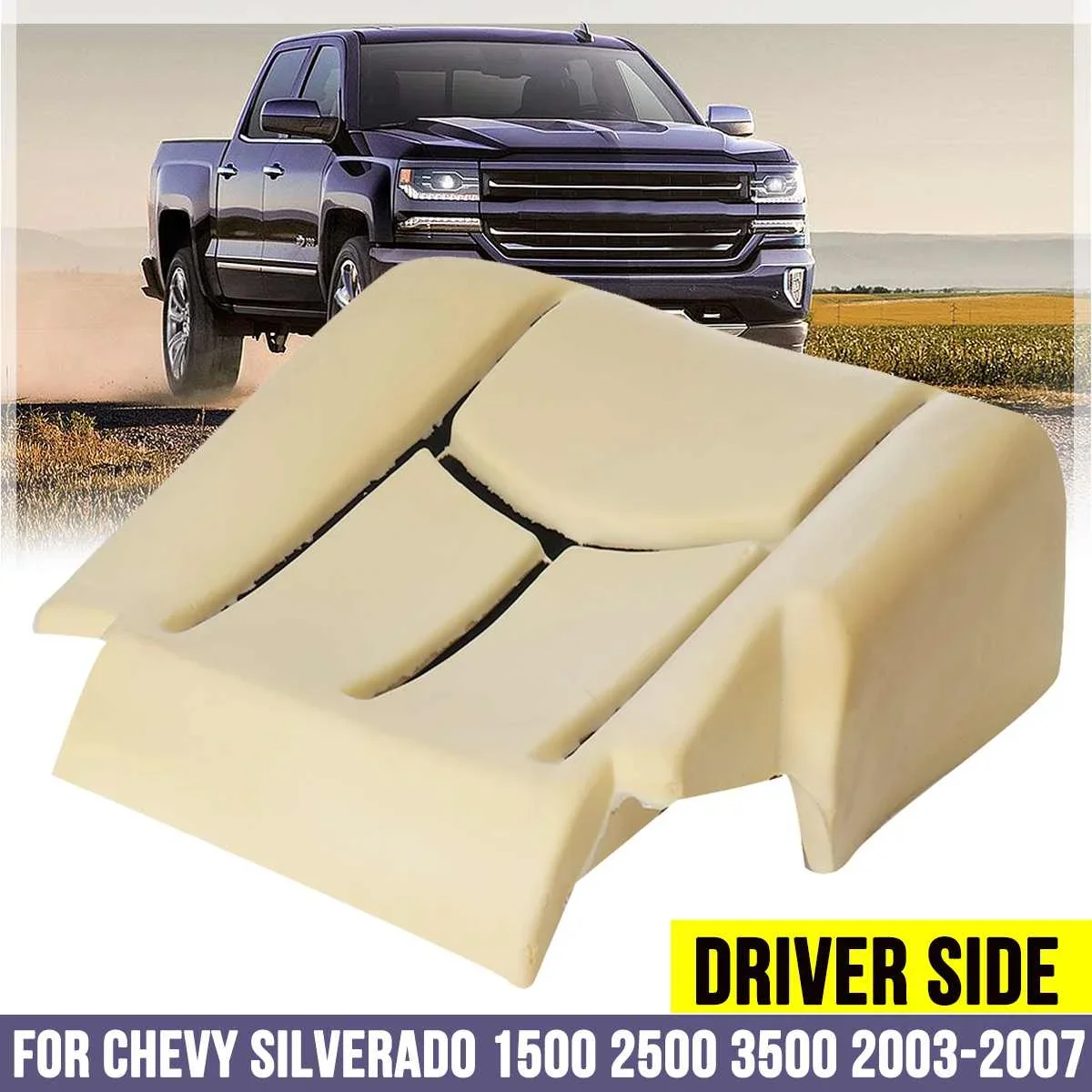 

Driver Side Bottom Foam Car Seat Cushion Comfort Seat Cover For Chevy Silverado 1500 2500 3500 2003 2004 2005 2006 2007