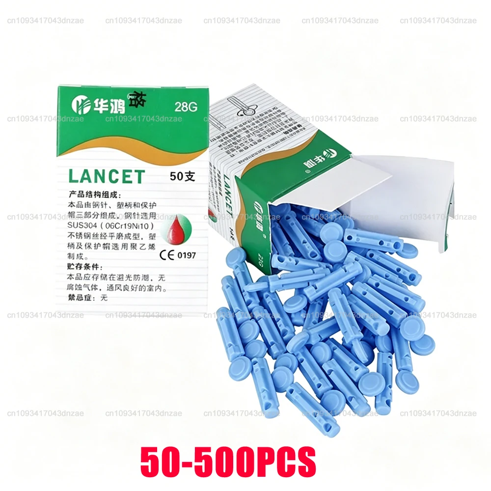 

50-500pcs Blood Lancet Pen Disposable Needles Use For Collection Pen Sterile Lancets Diabetes Test Vent Drain Blood Lancet 28G