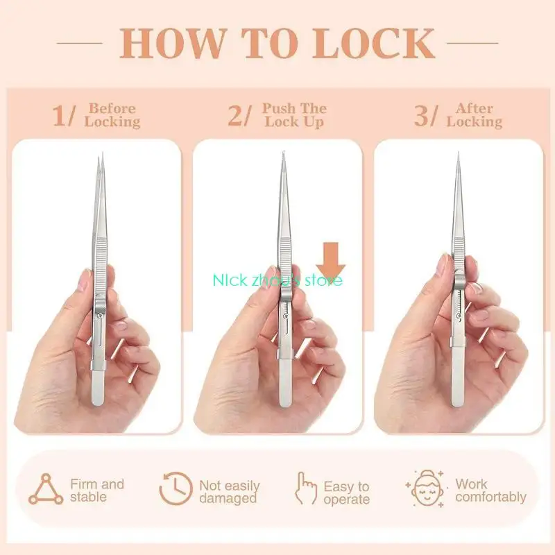 Juego pinzas precisión E15E, 4 Uds., pinzas universitarias, pinzas para manualidades, pinzas curvas, pinzas puntiagudas,