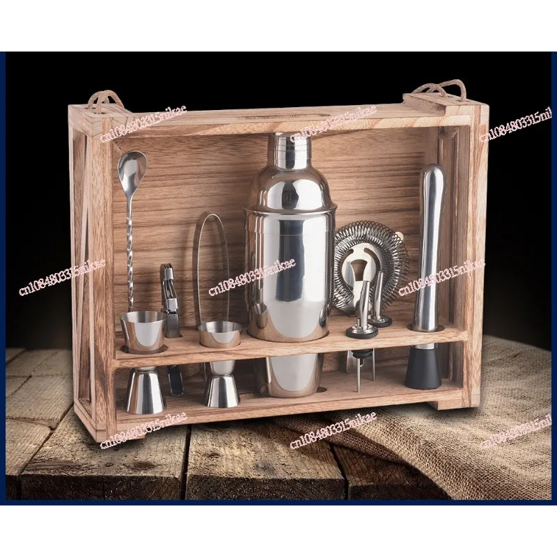 

Cocktail Shaker Storage Rack Premium Cocktail Mixology Set, Barware Gift Box Kit