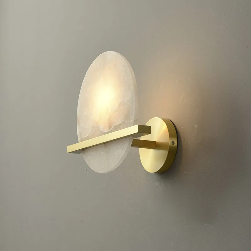 Natural Marble Wall Lamp Modern Copper LED Wall Sconces Bedrooms Headboards Corridors Stairs Luxury