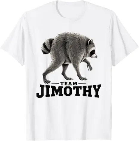 Team JIMOTHY Viral Raccoon Shirt Lustiges Waschbär-Meme-T-Shirt Y2k Streetwear Baumwoll-Grafikbekleidung für Damen und Herren Neuheits-T-Shirt – Detail 17