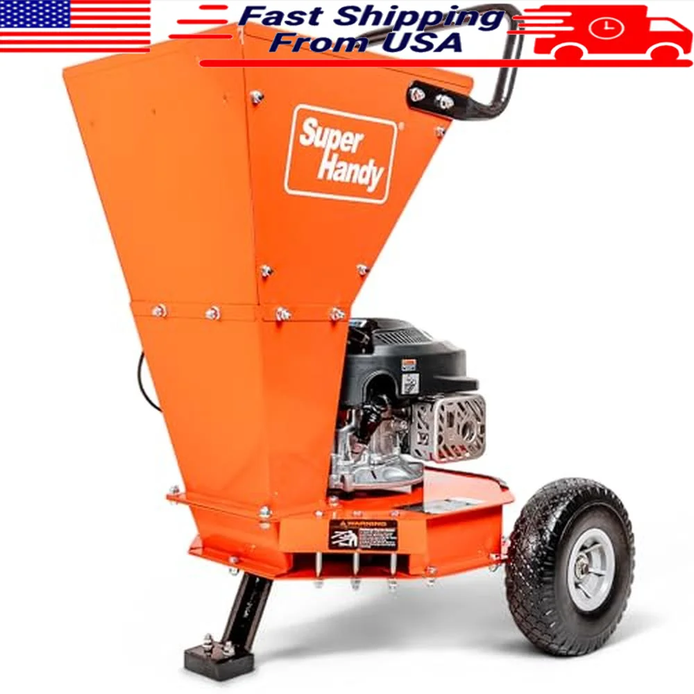 Gas Powered Leaf Mulcher Shredder Heavy Duty Steel Frame 1