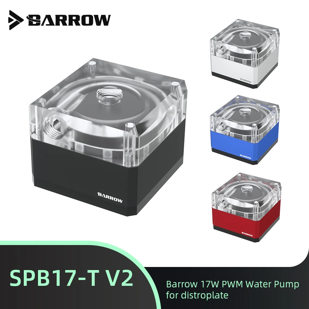 

Barrow PWM Water Pump SPB17-T V2 Distroplate Pump 17W LRC 2.0 Lighting Metal Shell Liquid Tank for PC Gaming Liquid Building