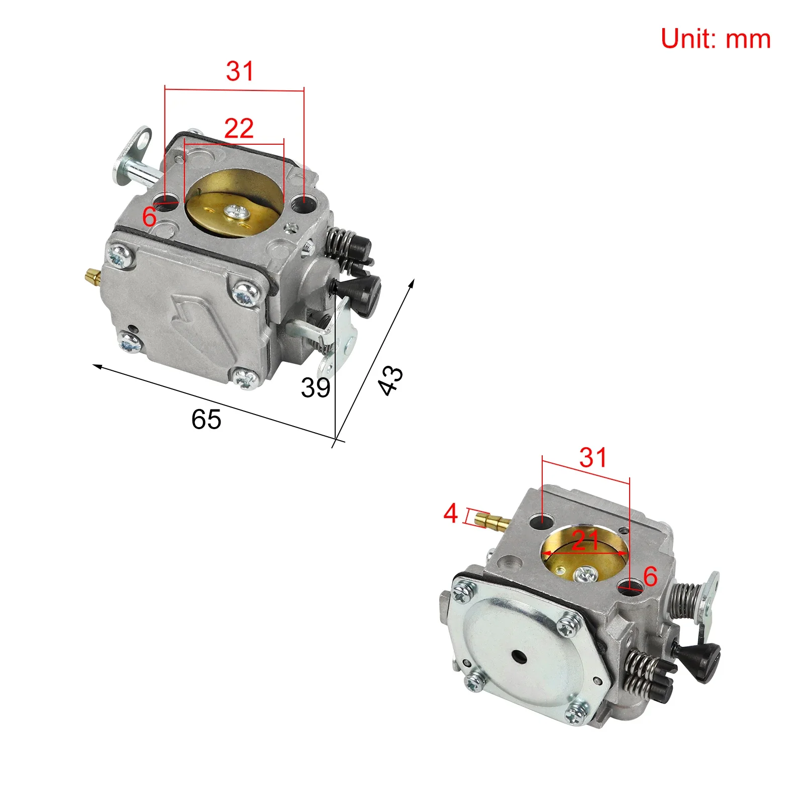 503280316 Carb Carburetor for Husqvarna 61 266 268 272 272XP Fit Tillotson Chainsaw HS254B HS-163A Garden Tool Accessories