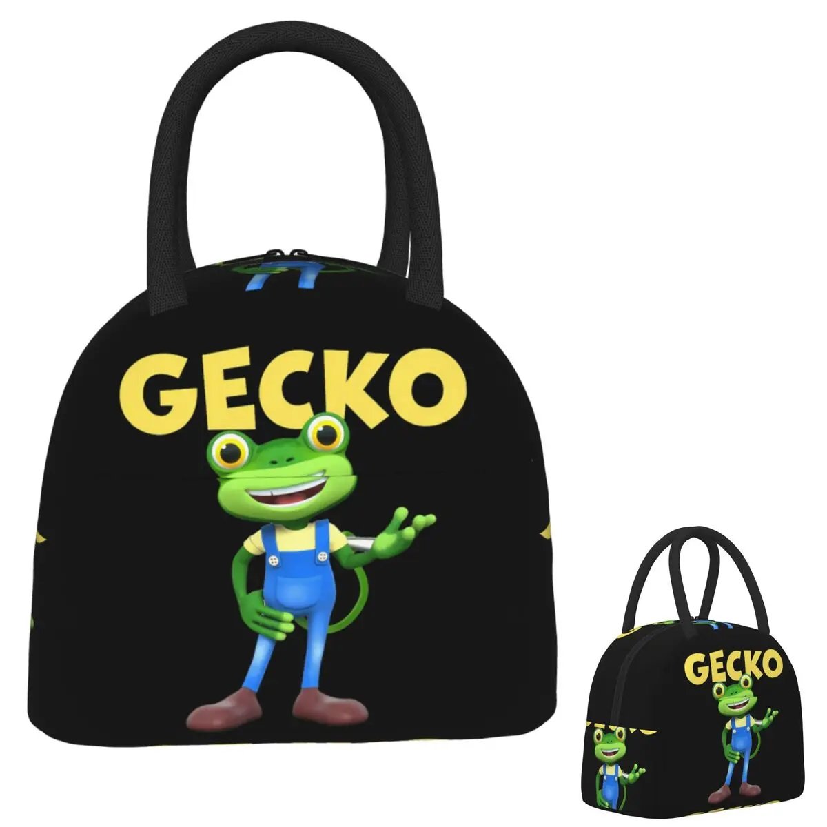 

Garage Geckos New Gecko Lunch Bags Insulated Bento Box Waterproof Lunch Tote Picnic Bags Thermal Bag for Woman Kids School