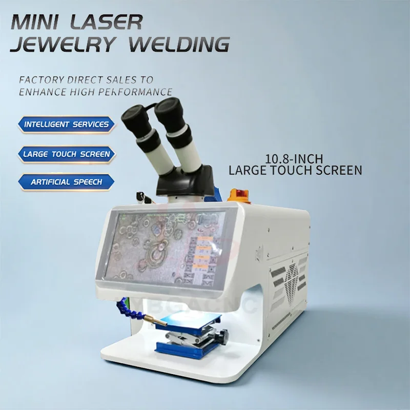 Mini YAG Laser Jewelry Welder 60W 100W 200W Spot Welding Machine with CCD Microscope for Gold Silver Chain Ring Pendant Repair