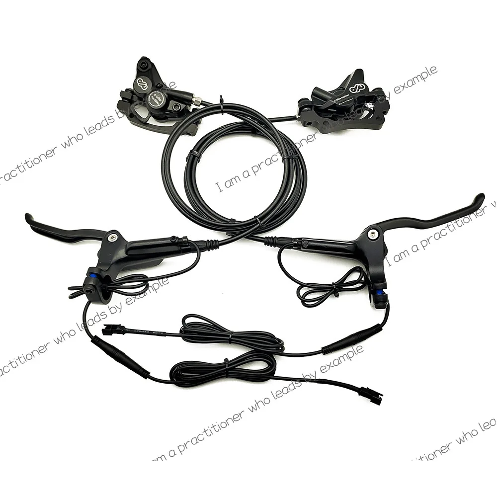 Electric bicycle brake four-piston oil brake right front left rear handle