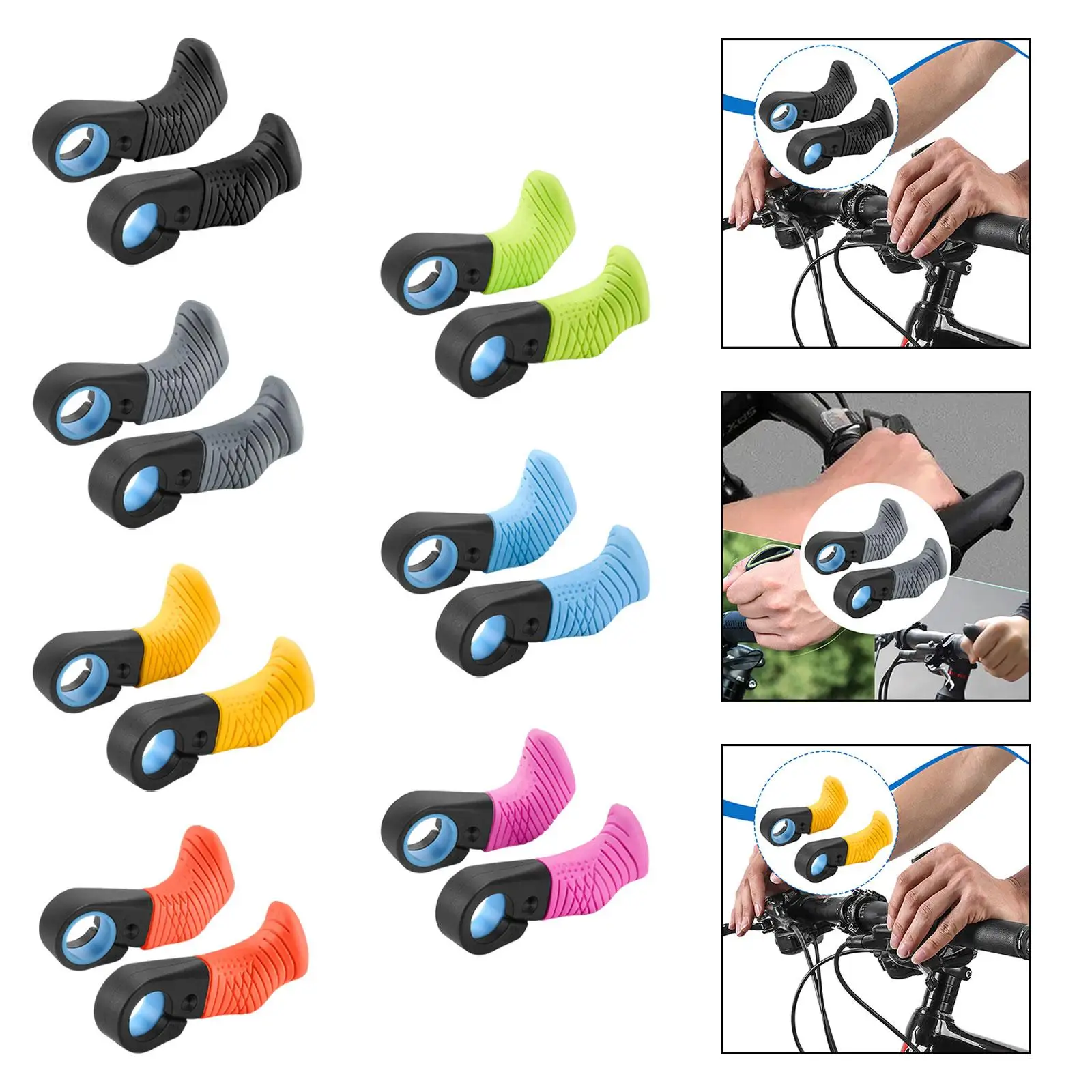 

2 шт., подставки для большого пальца руля велосипеда, подходят для руля 0,87 дюйма, противоскользящие