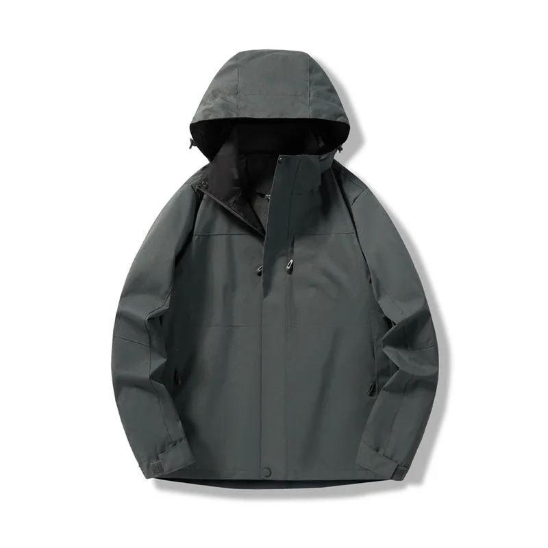 

GIOIOMen's Jacket，Spring and Autumn Hooded Solid Color Casual Sports Top Coat，Outdoor and Daily Wear