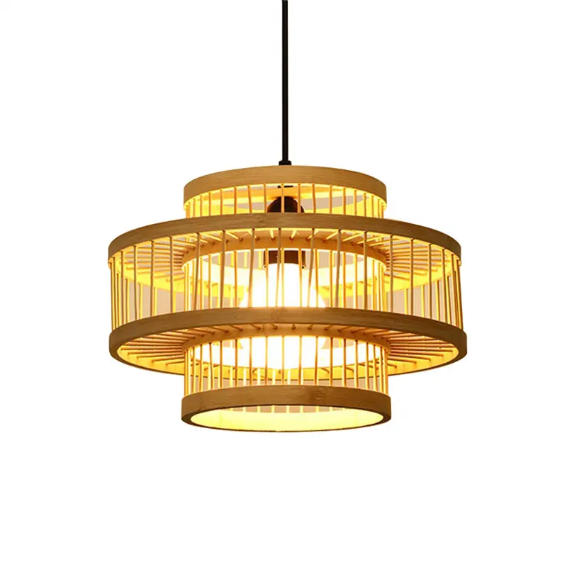

Chinese Creative Bamboo Pendant Lamp Japanese Restaurant Light Teahouse Hot Pot Shop Exhibition Hall Bamboo Lantern Chandelier