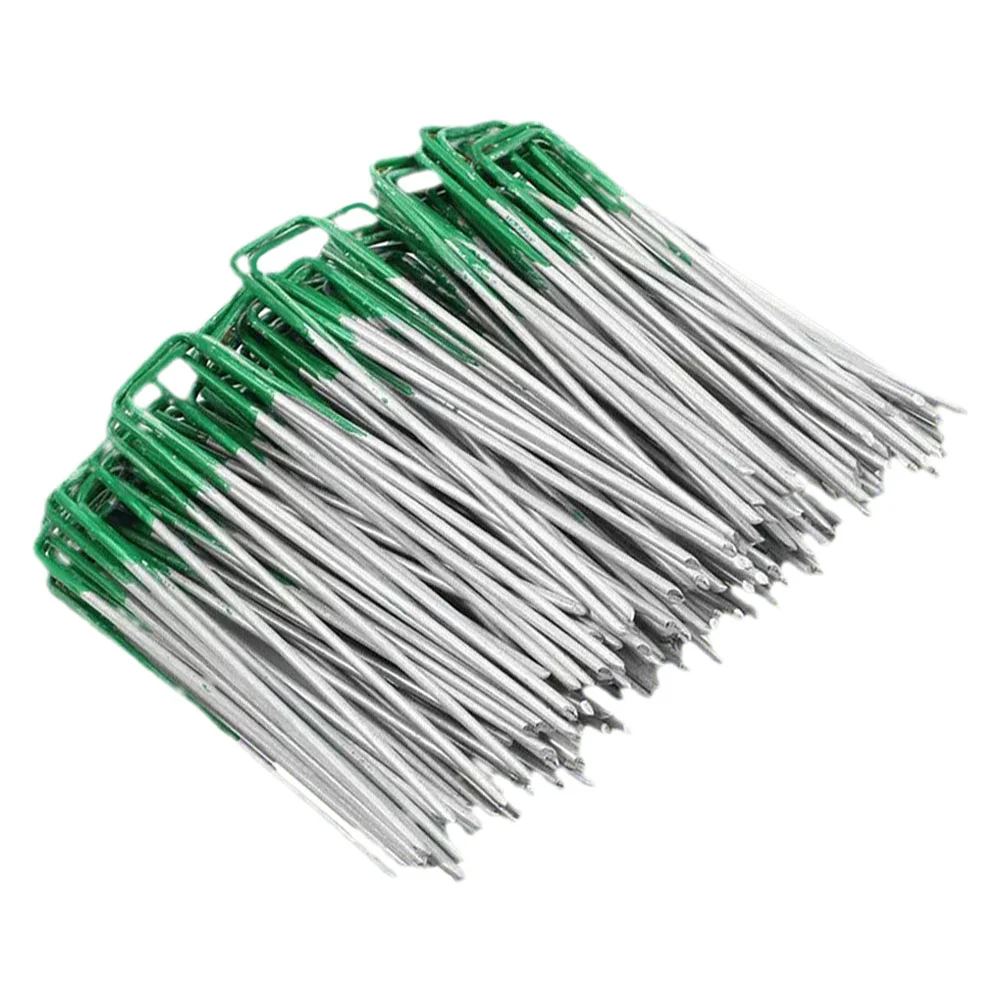 

50 Pcs Lawn Nails Turf Gardening Stakes Galvanized Wire Landscape Pegs Camping Tent