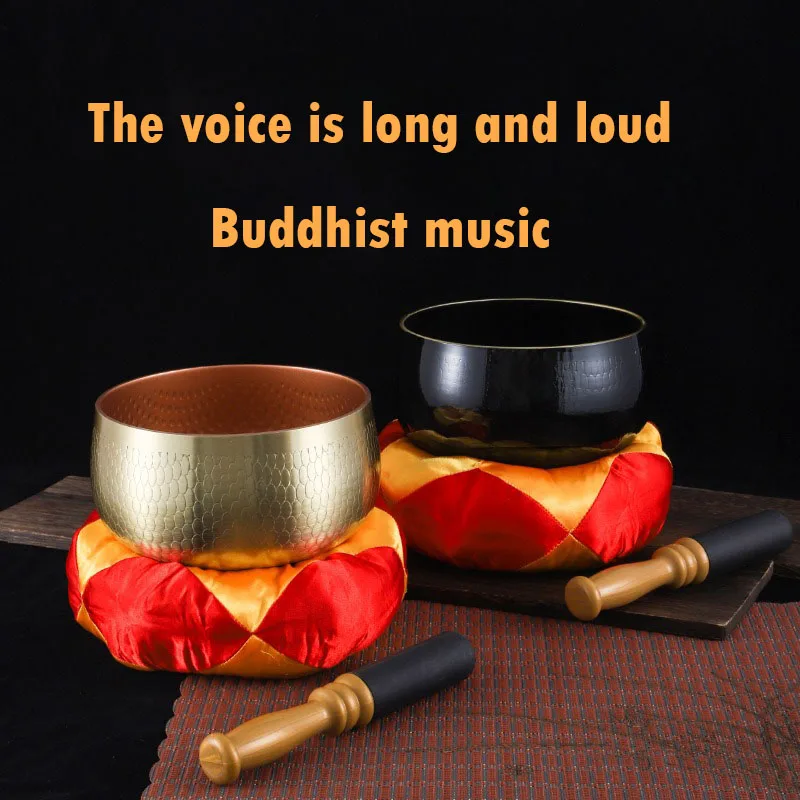 Nepal Singing Bowl Sound Healing Brass 7 Inch Tibetan Bowl Meditation Musical Instrument Gift Helpful for Yoga Stress Relief