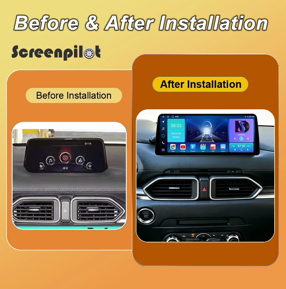 12.3'' Android 16 For Mazda CX5 CX-5 CX 5 2017 2018 2019 Stereo Head Unit Car Radio Stereo 2K QLED Multimedia GPS Navigation 5G