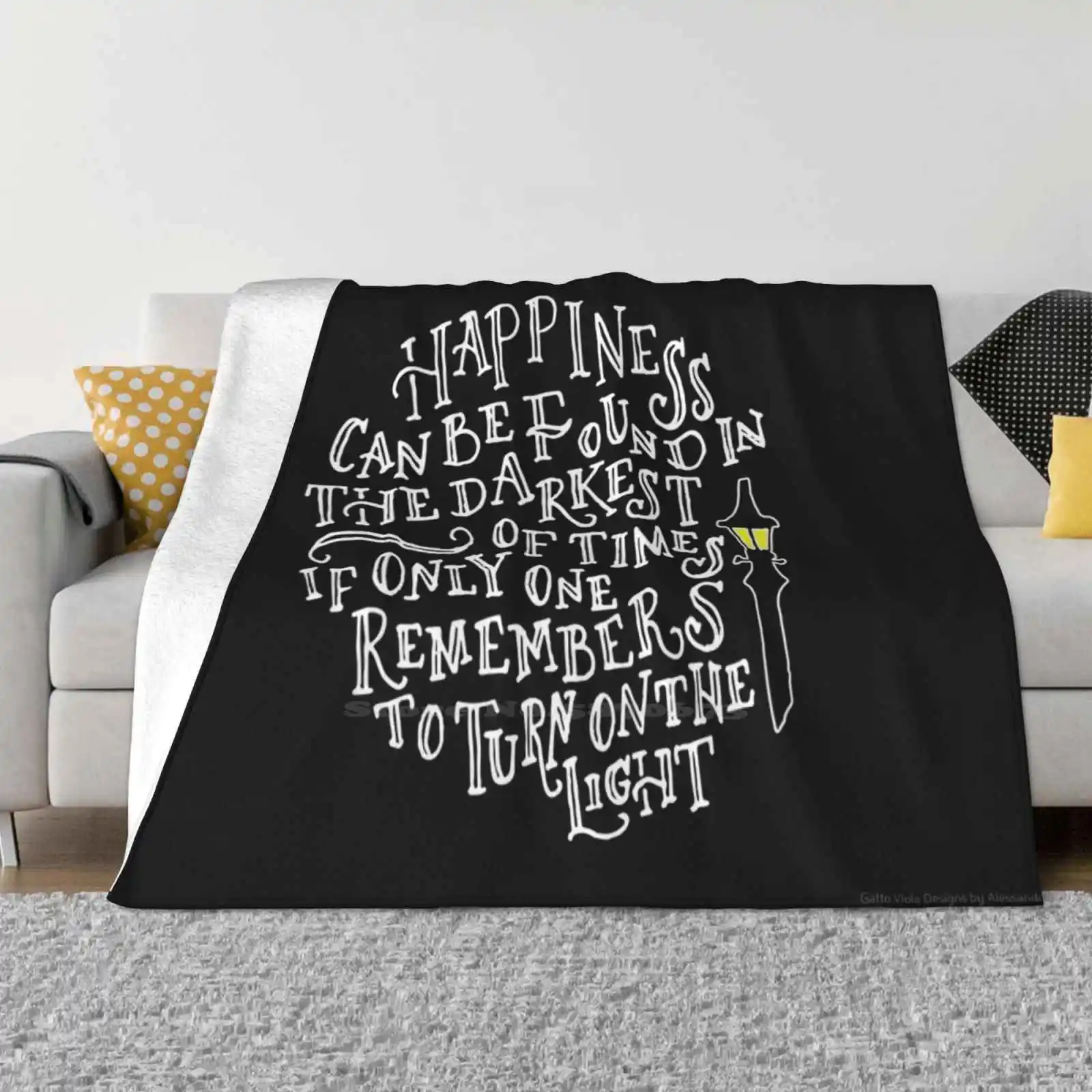 Turn On The Light Fashion Soft Warm Flannel Blanket Albus Dumbledore Fandom Jk Rowling Quotes Hand Lettering