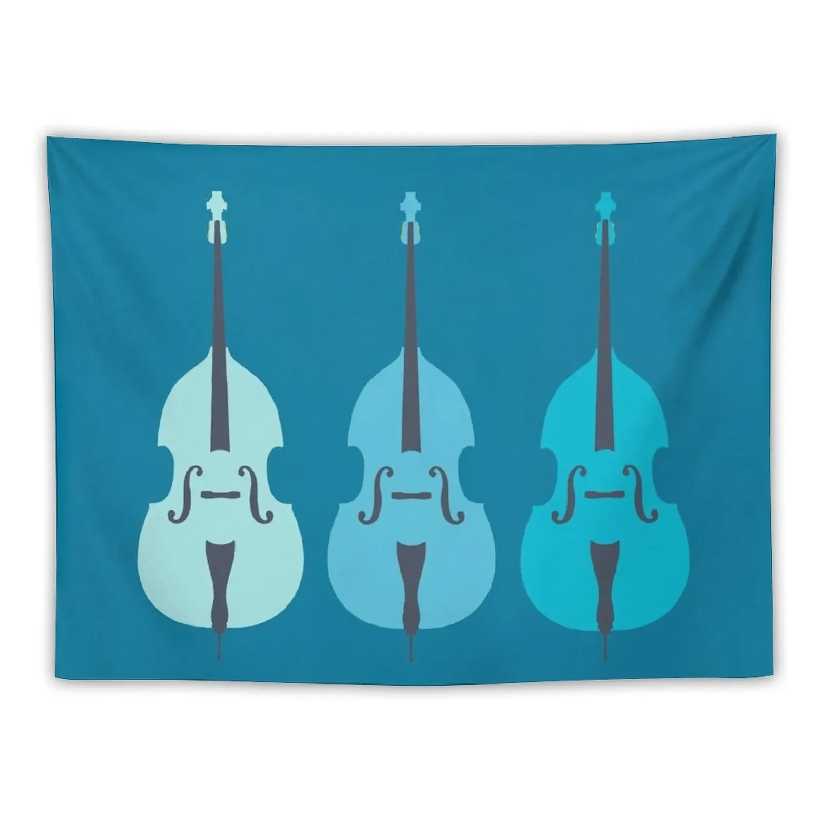 

Trio of Double Bass Blues Tapestry Room Decorations Decoration Aesthetic Wallpaper Tapestry