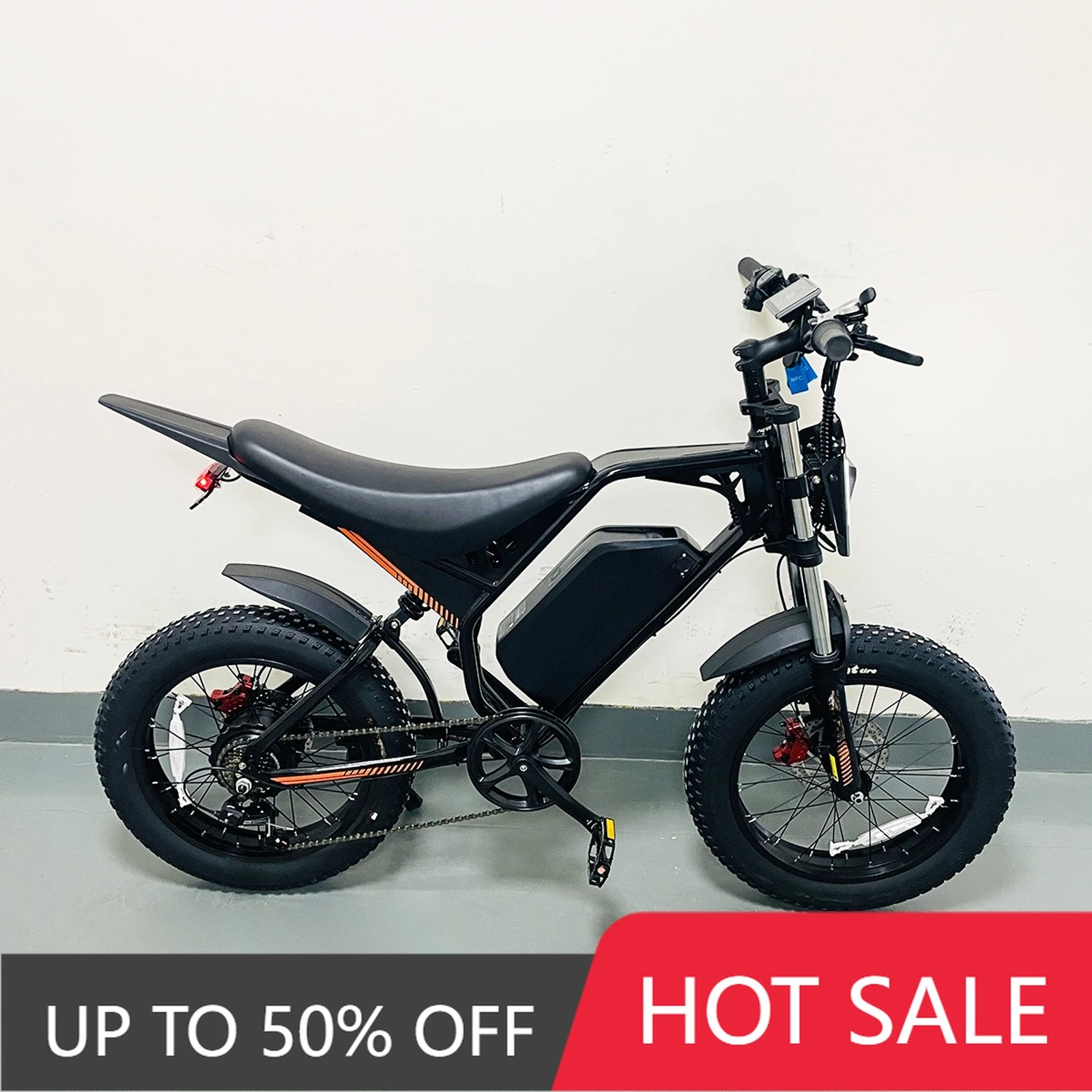 RRE 52V 25ah mountain electric bicycle, disc brake wide tire electric mountain off-road vehicle, endurance electric bicycle, fas