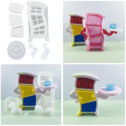 Silicone Mold Twist Cabinet Drawer Storage Box diy