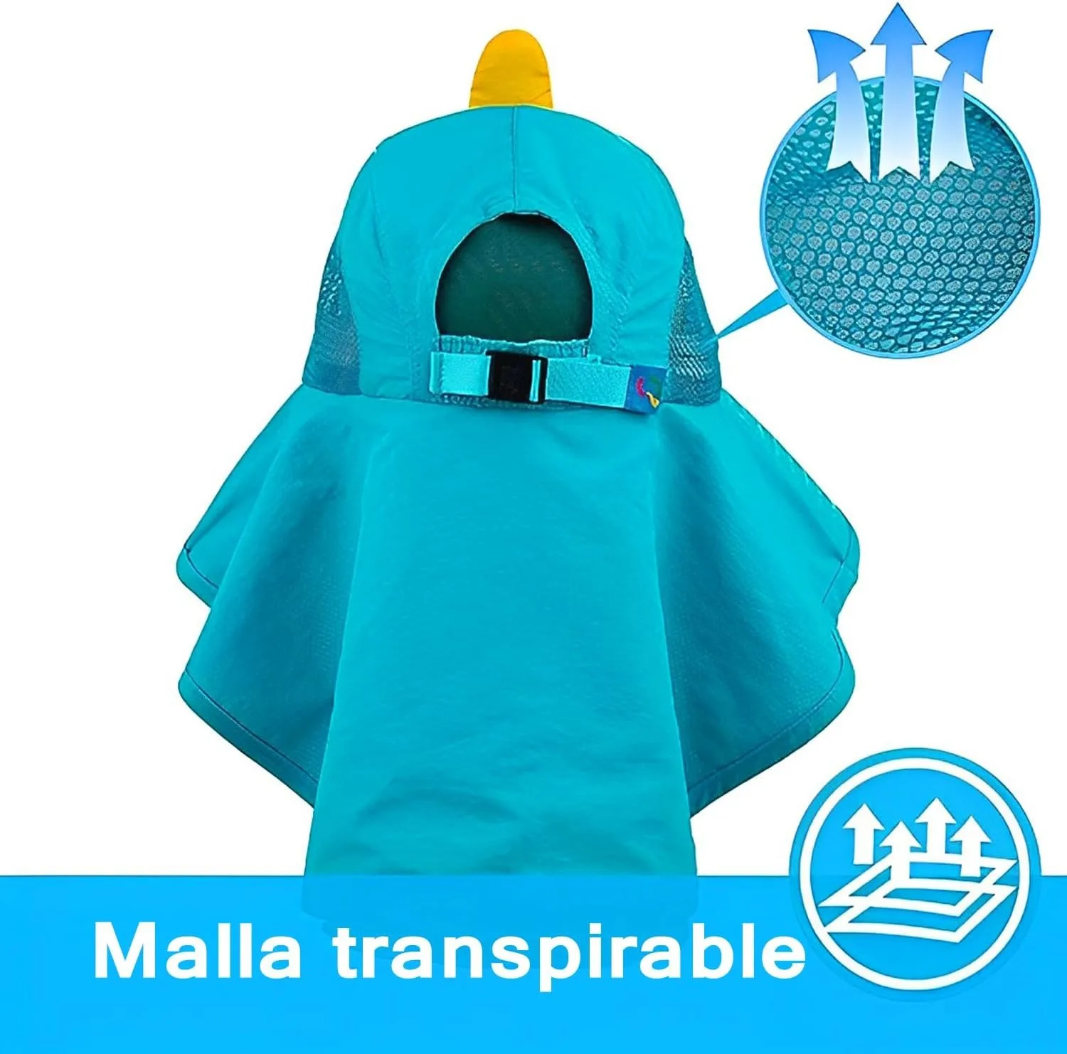 Summer Kids Bucket Hat Sunscreen UV Resistant Cotton Beach Hat with Adjustable Rope Whistle for Boys Girls Outdoor image 4
