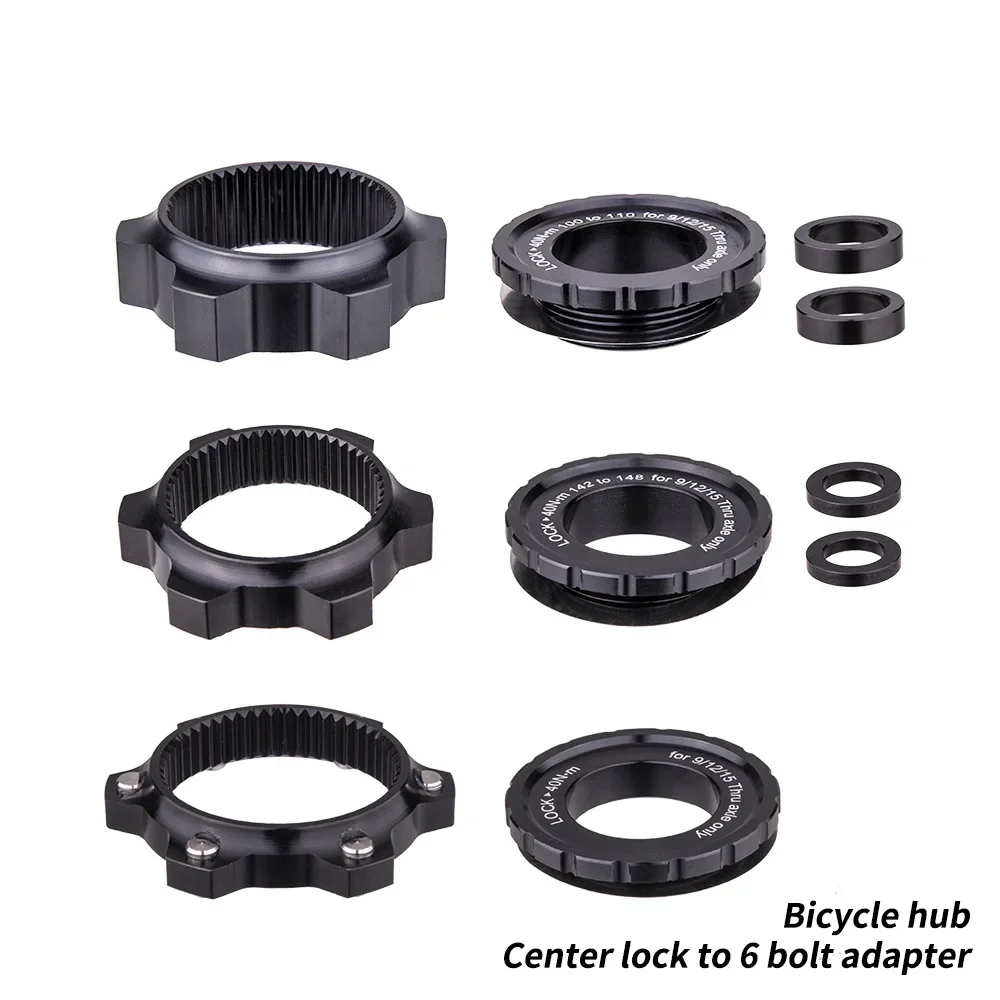 MTB Bicycle Disc Brake Hub  Adapter Center Lock to 6 Bolt Boost Hub Spacer 15x100 to 15 x 110 Front Rear Washer 12x148 Thru Axle