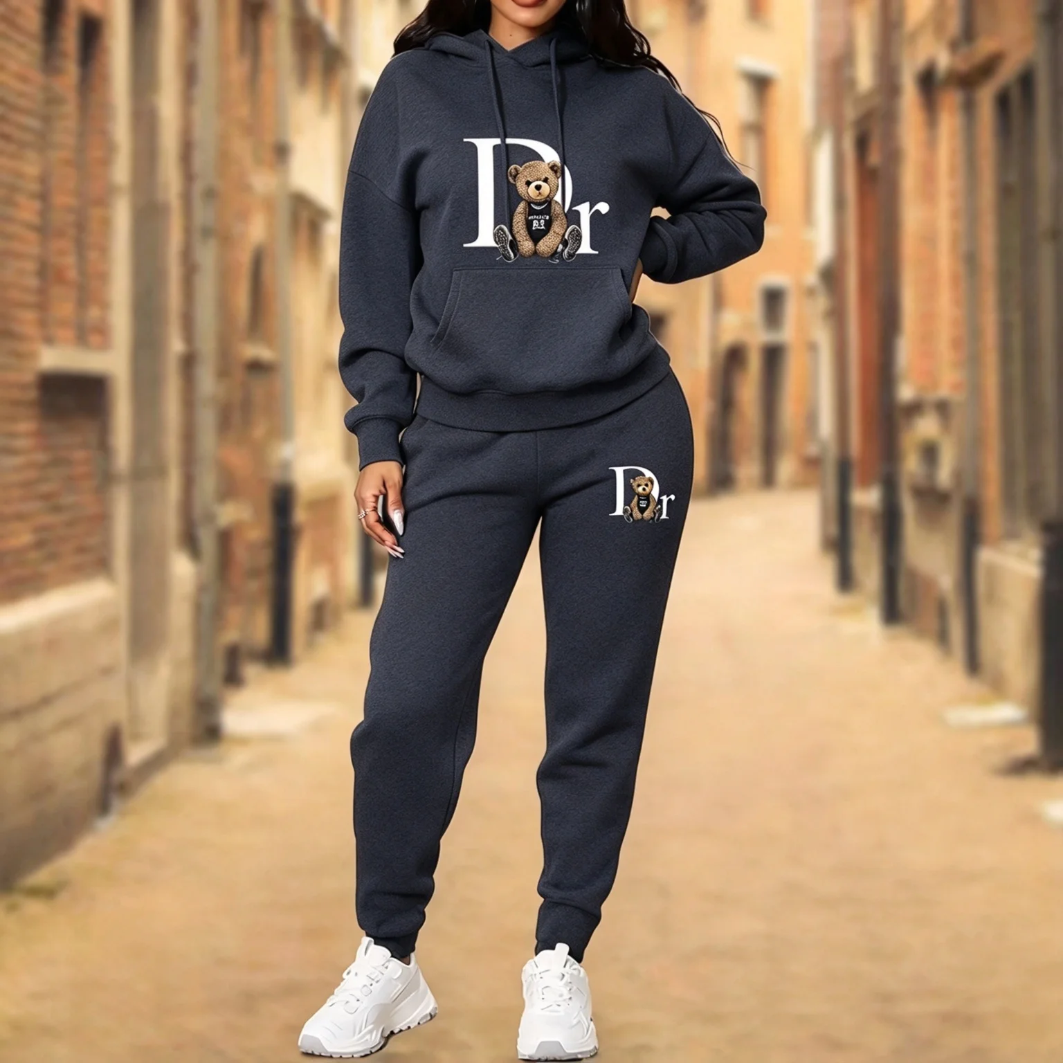 Women's TrackSuit Aesthetic Designer Clothes High quality Hoodies Sweatshirts Sweatpants 2 Piece Suit Sportwear Woman Pants Sets