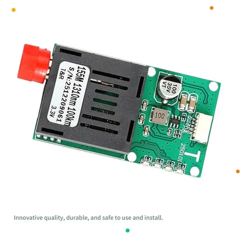 AV/VCC/GND Fiber Transceiver Module 100KM TTL Optical FC Interface Terminal Equipment