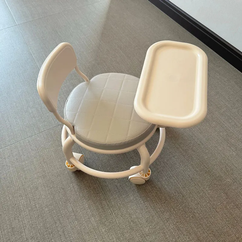 pulley low stool universal wheel small household multifunctional children's dining long chair backrest small learning